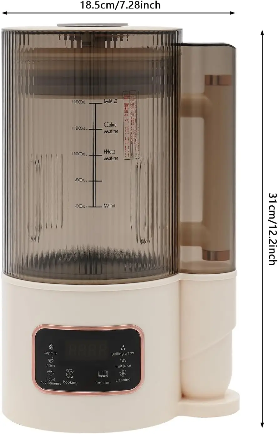 ماكينة صنع الحليب الأوتوماتيكية ذاتية التنظيف، ماكينة حليب الجوز ذات سعة كبيرة 50 أونصة لللوز والشوفان وحليب الصويا وتأخير 24 ساعة