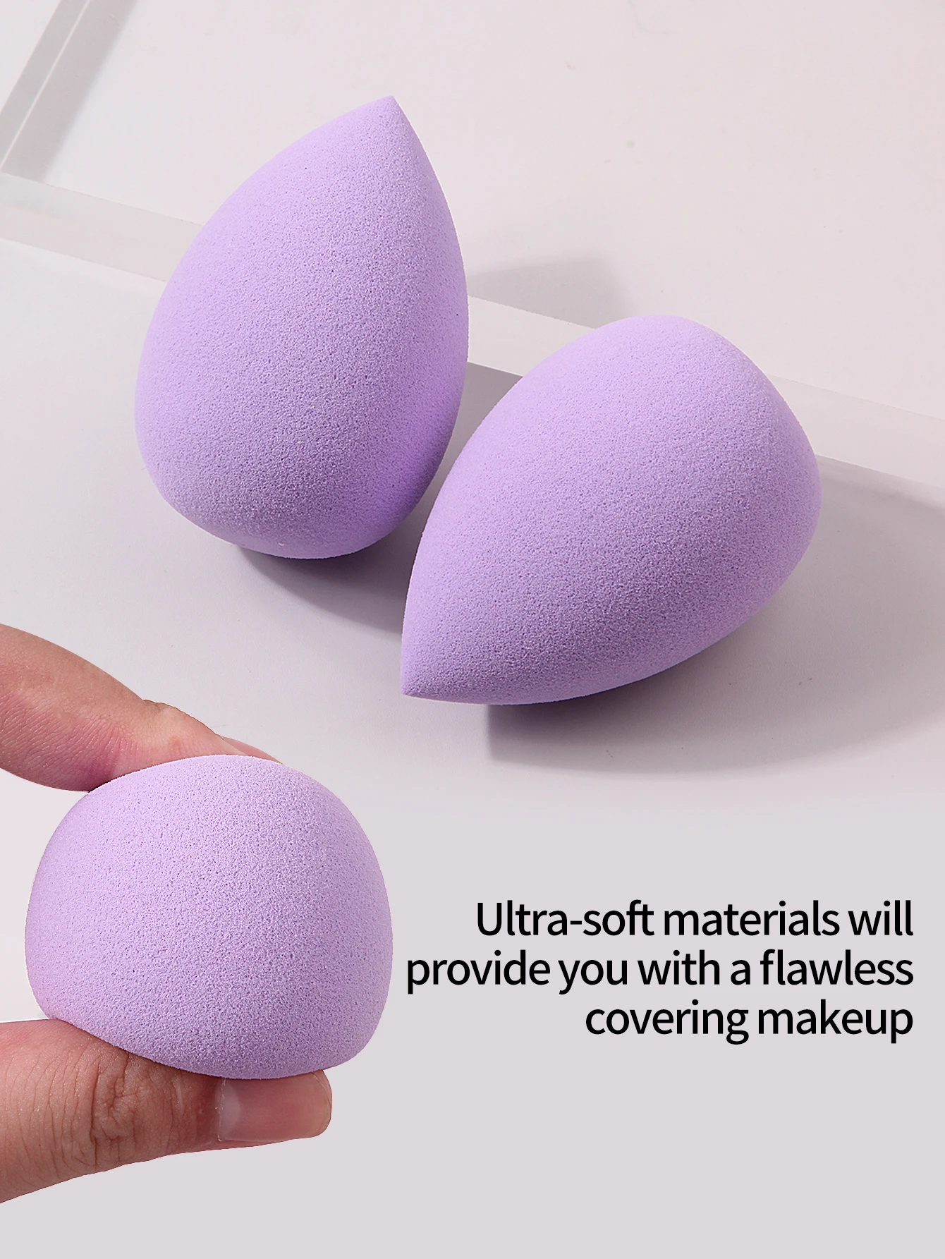 9 zestawów gąbeczek do makijażu i puszek do kremu - miękkie gąbeczki do nakładania kremu na palce, trójkątne puszki do makijażu - do codziennych podróży