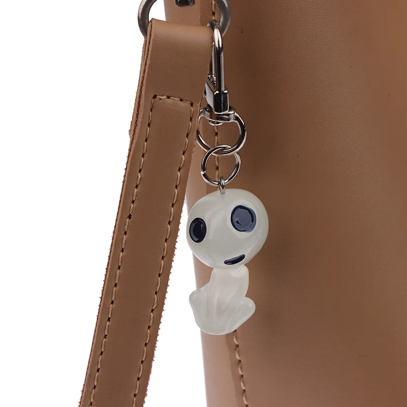 Bonito Luminous Alien Keychain, Resina Keyring, Chave Do Carro Titular, Saco Pingente, Mochila Decoração, Presentes Criativos, Personalidade