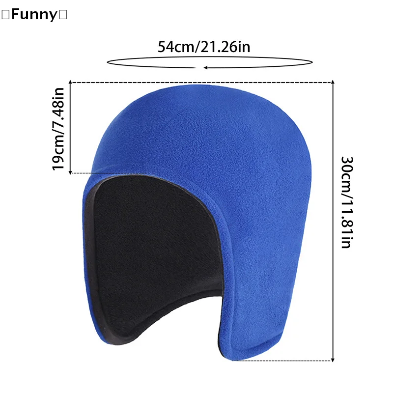 

tipo Funnyezione зимняя двухслойная флисовая шапка для езды на велосипеде на открытом воздухе, теплый чехол для ушей, защита от холода, толстый дизайн для тепла, устойчивость к ветру