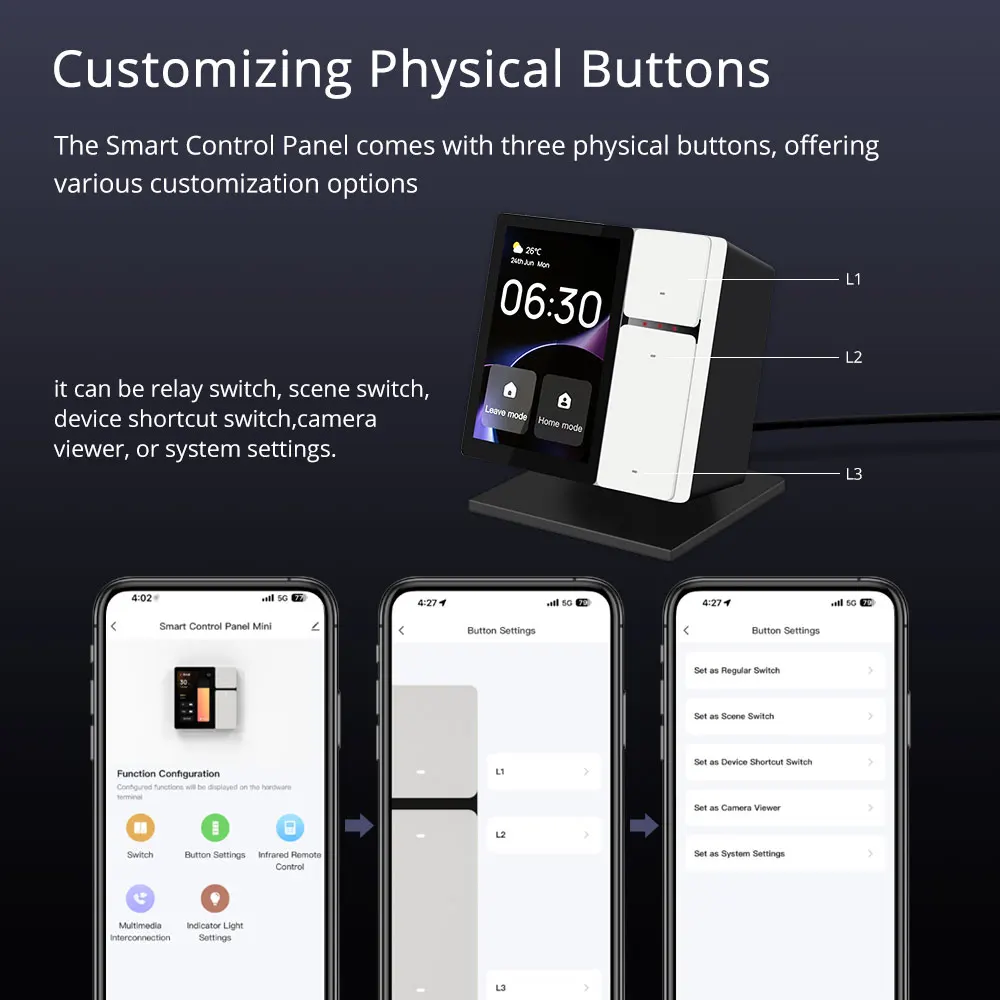 Zemismart 3.5 بوصة لوحة تحكم مركزية ذكية تعمل مع Tuya المدمج في BLE Sig Mesh IR التحكم شاشة تعمل باللمس تأتي مع قاعدة المكونات