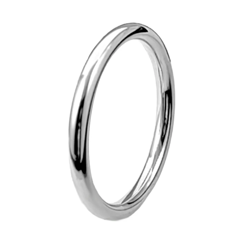Women's Rounded Thin Gold Rings, Stackable Minimalist Jewelry