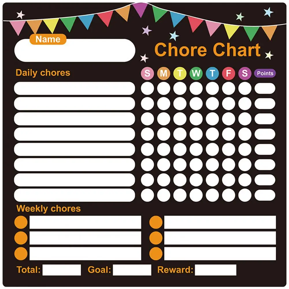 Tabla de responsabilidad educativa, juego de pizarra magnética de 3 uds con borrador de bolígrafo, superficie resistente a las manchas, tablero de recompensa para niños para el hogar