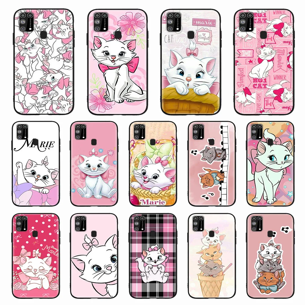 Black Case for VIVO Y10 Y70 Y70S Y70T Y52S Y31S Y31 Y73 Y73S Y21 Y21S Y33S Y15S Y15A Y76 Y76S Y74S Y75 T1 Cover Marie Cat