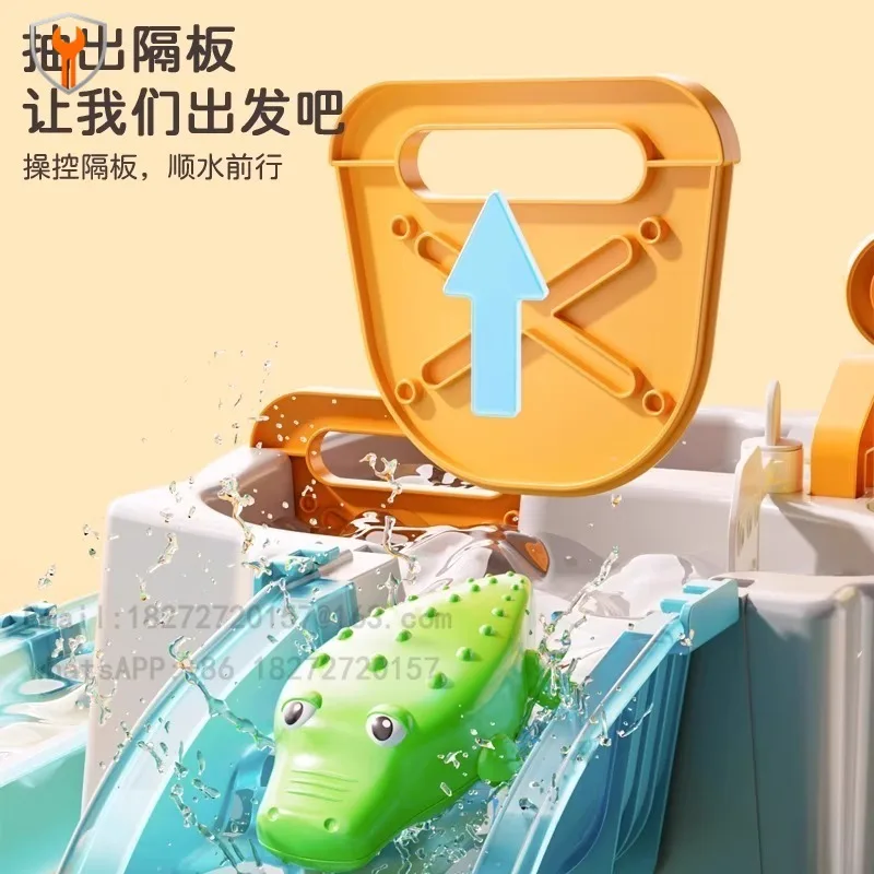 Water Surfing Adventure Children Indoor and Outdoor Water Rafting Puzzle Fishing Game Toy Table