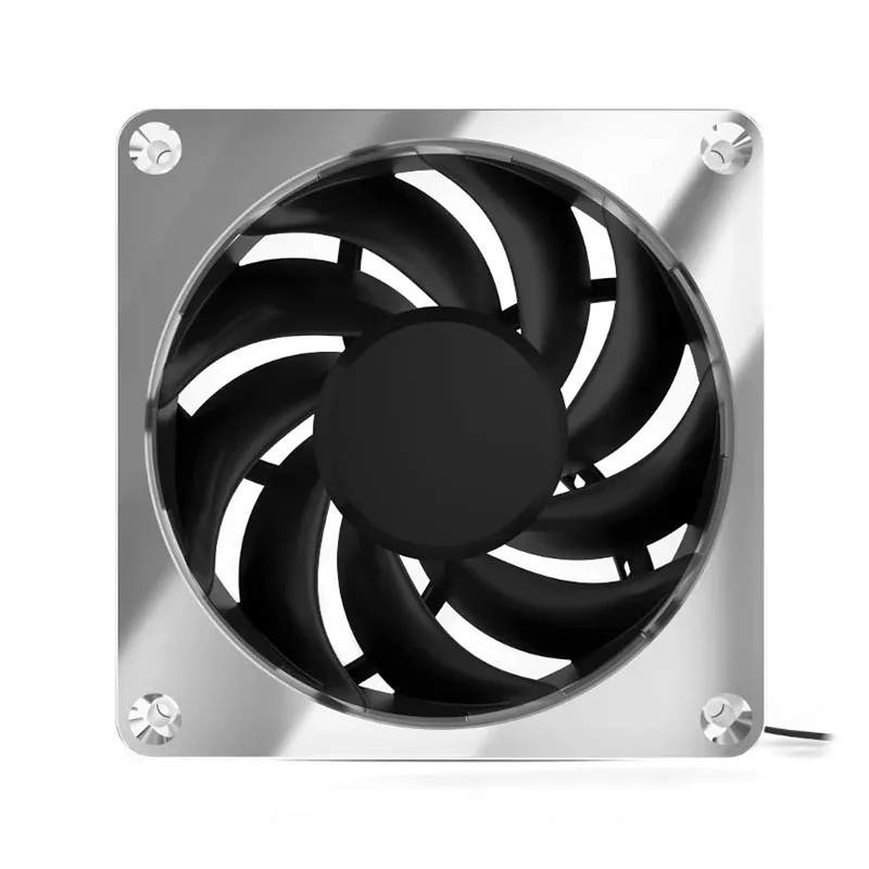 Alphacool Apex Stealth Metal Power Fan 3000rpm Chrome,Matte Black,For Computer Case Radiator Fans,Quiet,(120x120x25mm)