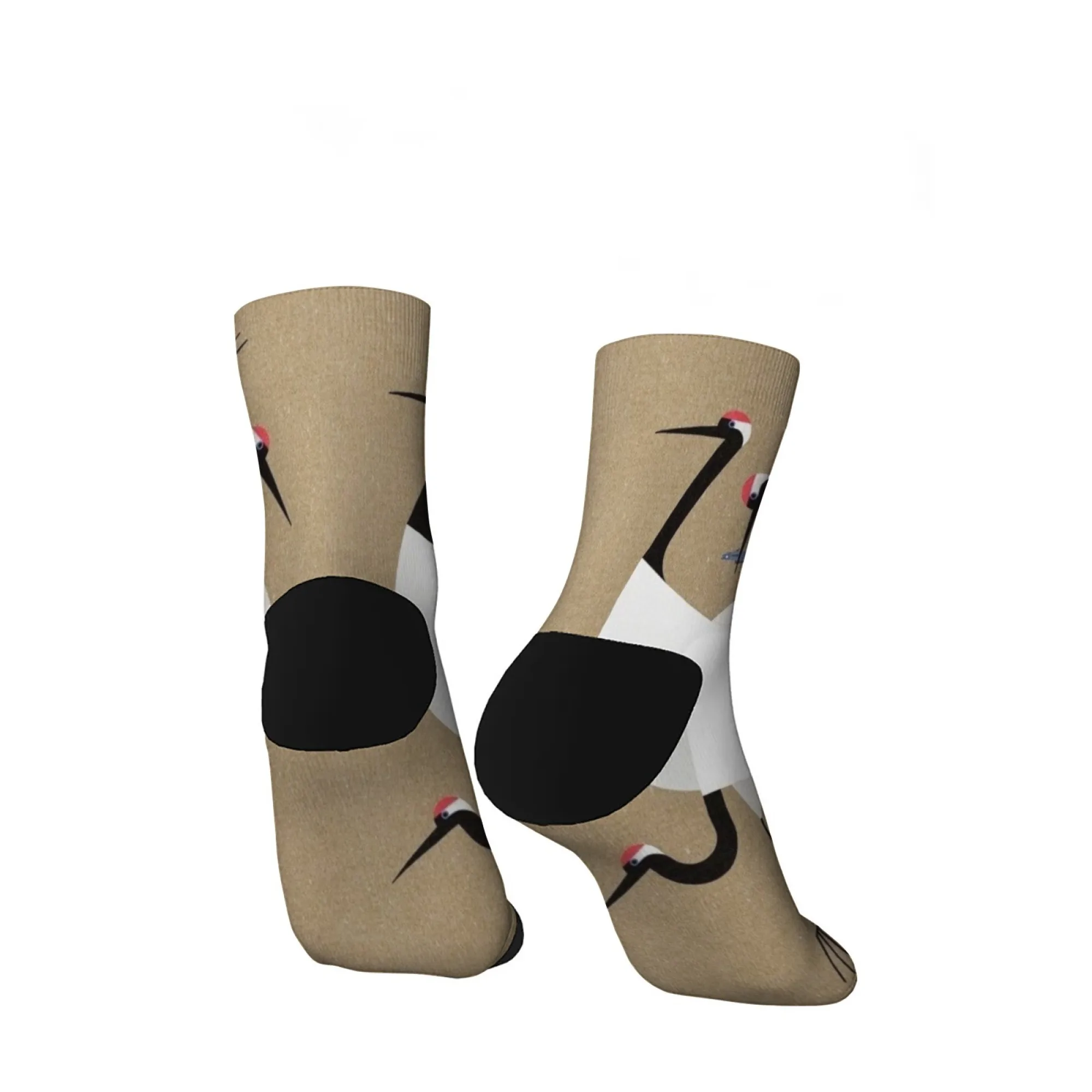 "Crane style" Short Socks Polyester Blend Comfortable Casual Socks for Women Men Unisex Soft Breathable Lightweight