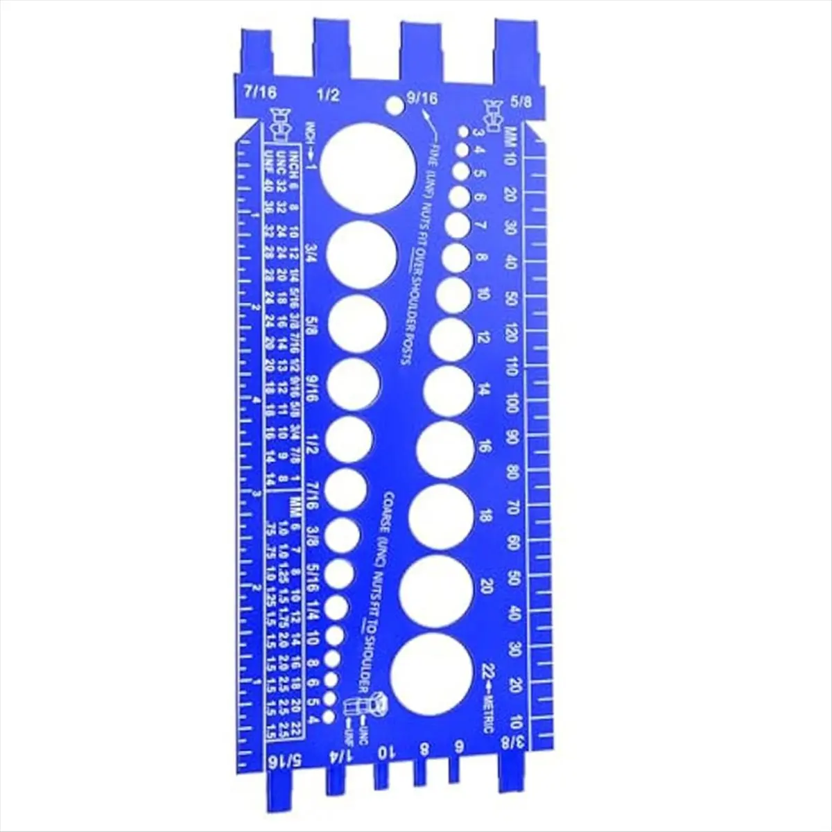 GTS 1Pc Nut Bolt Thread Gauge Checker Bolt Size and Thread Gauge Bolt Nut Thread Measure Gauge Bolt and Nut Identifier