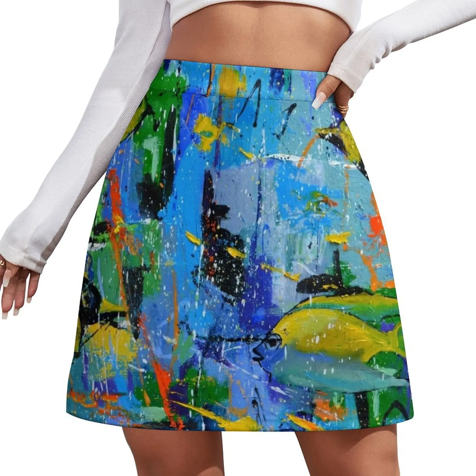 

tropical dream Mini Skirt short skirt chic and elegant woman skirt shorts luxury women skirts