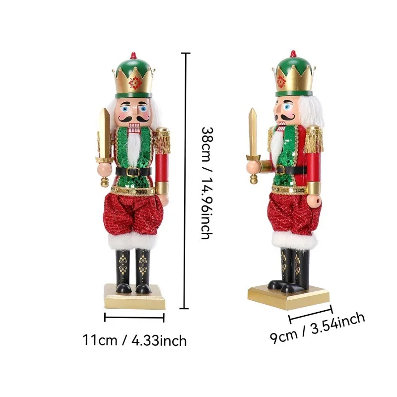 Tevi Plastic Soldiers Sequined Decorative Ornaments ABS Material Nutcracker