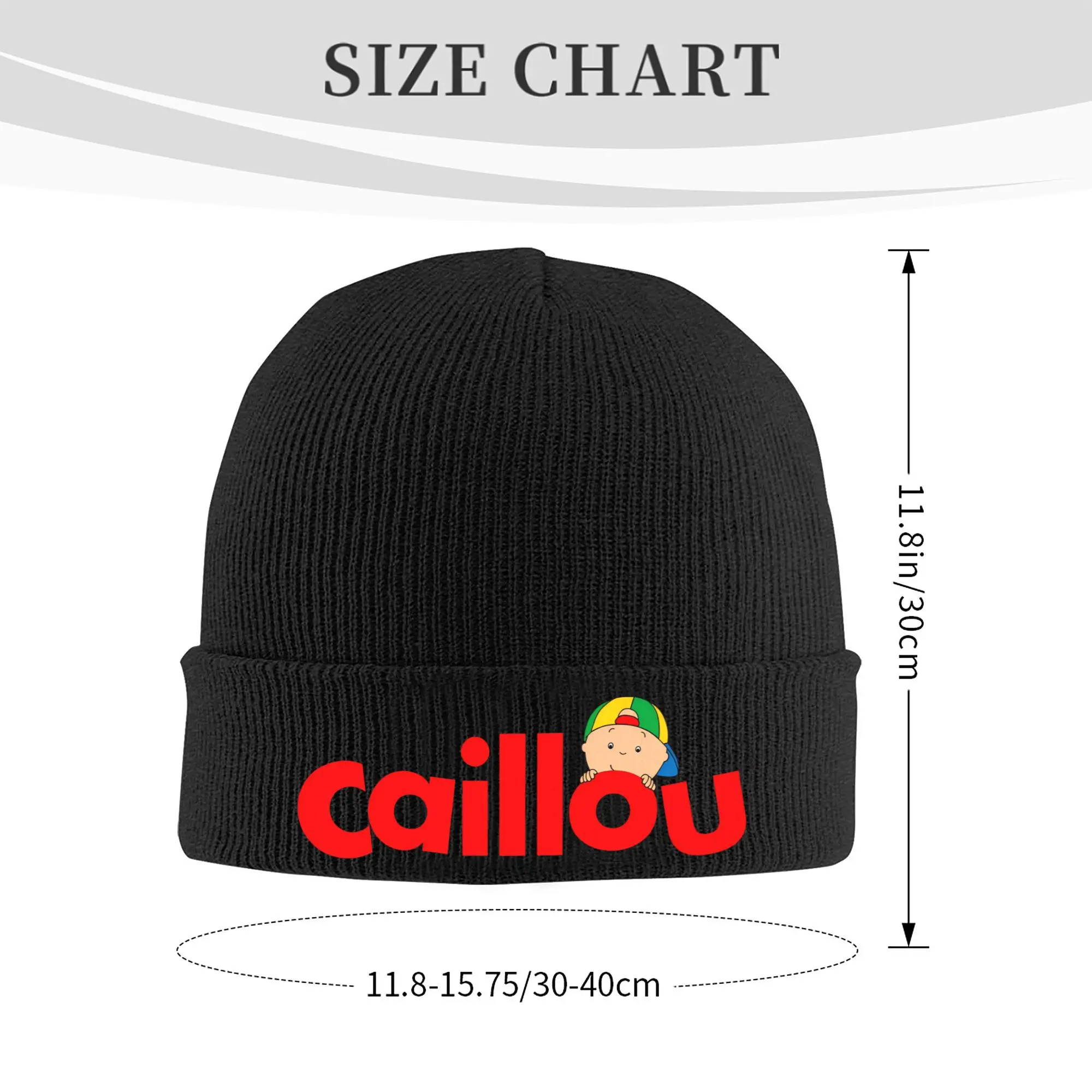 Caillou Logo Anime Hat Autumn Winter Skullies Beanies Warm Educational Children TV Cap Unisex Acrylic Bonnet