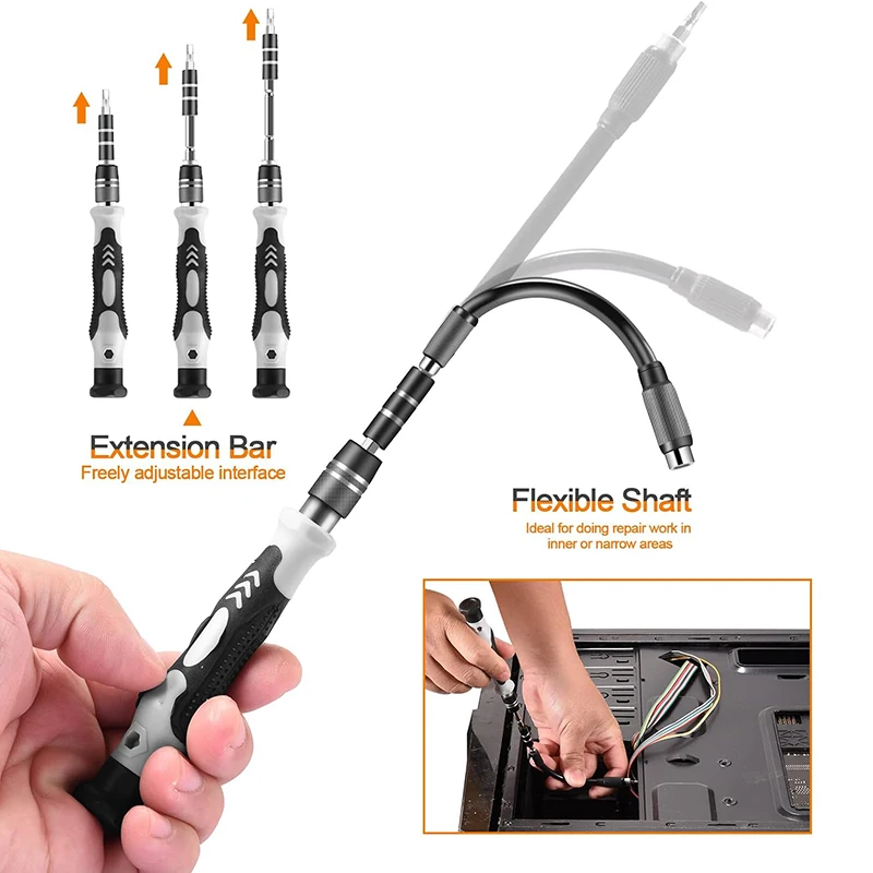 Precision Screwdriver Set: 115 in 1 Magnetic Mini Repair Tool Kit Small Screw Driver with Case for Computer, iphone, PC,etc
