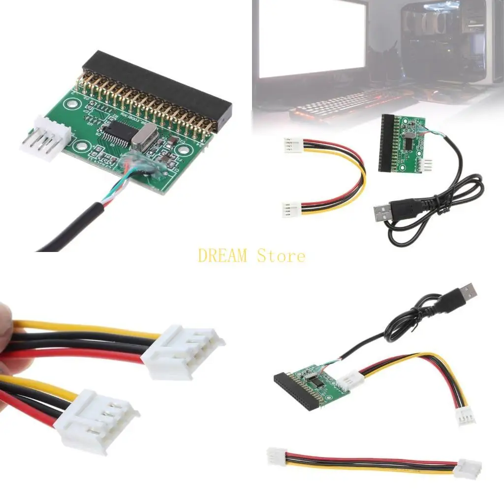 34Pin to USB Cable Adapter Simple 1.44MB 3.5in Floppy Drive Connector PCB Best Sale, for Motherboards Adapter Drive Connector