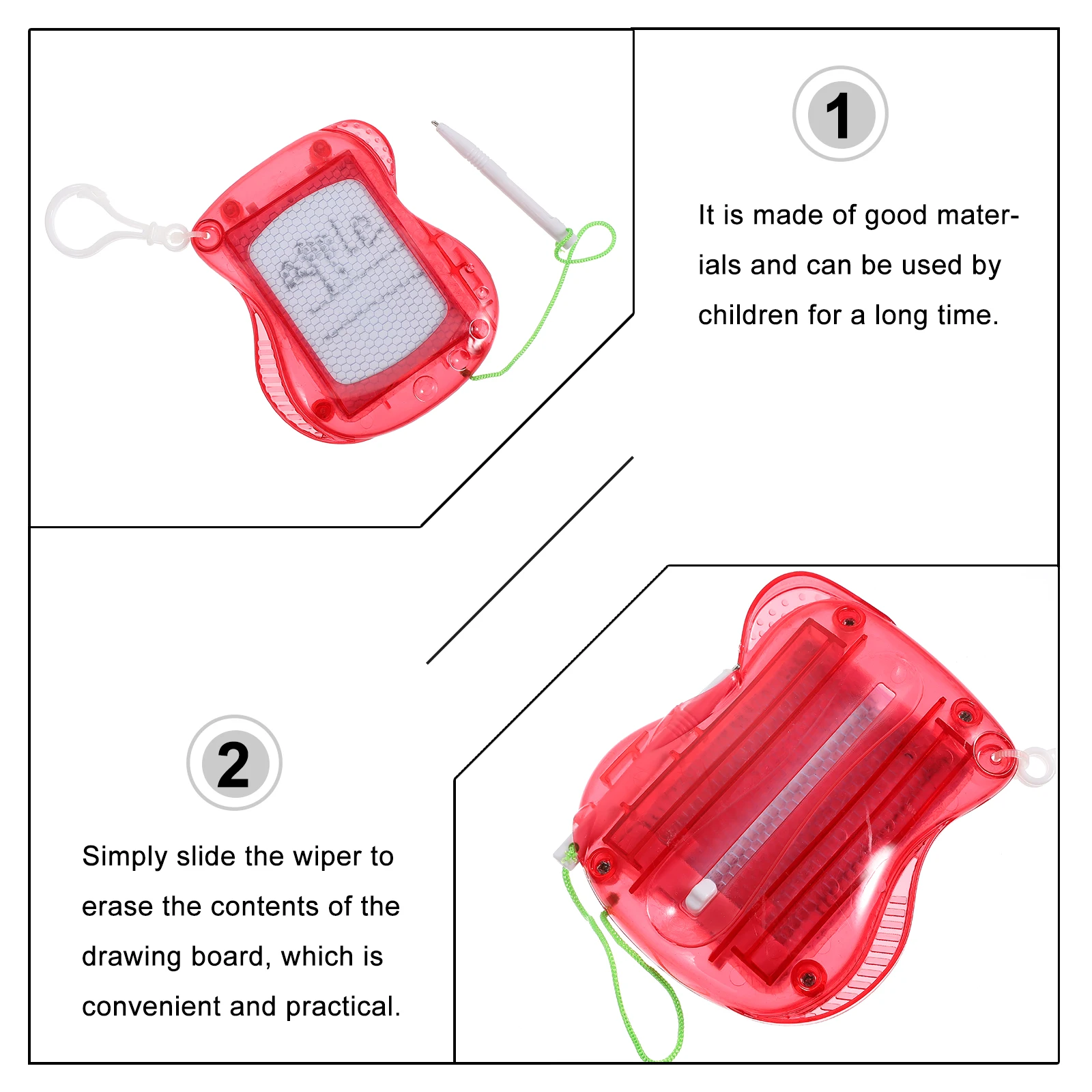 Planche à dessin colorée, bloc de croquis, écriture extérieure pour enfants, Mini peinture en plastique effaçable, 4 pièces