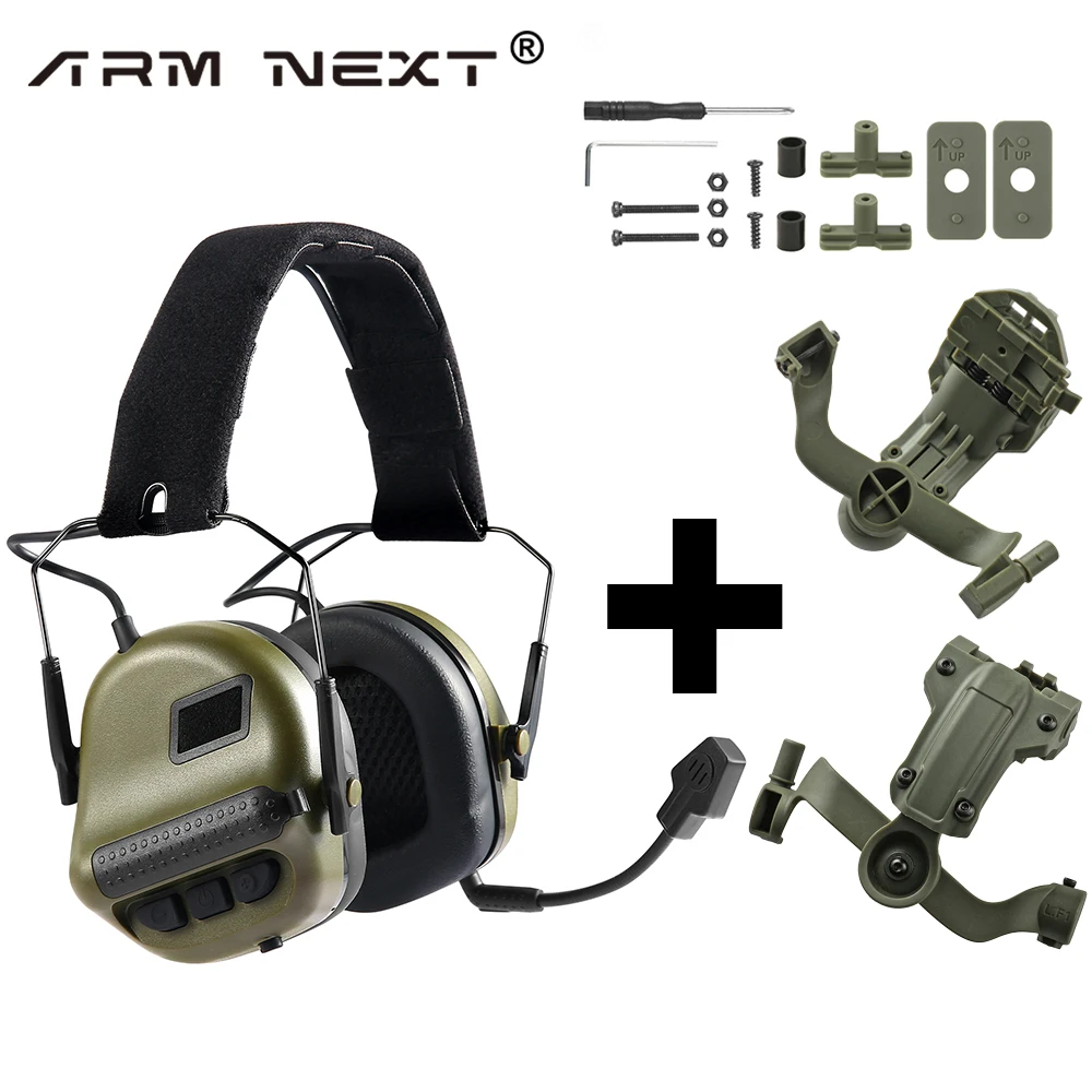 

Tactical Headset Military Hunting Shooting Noise Cancelling Headphones for OPS Core ARC Team Wendy M-LOK helmet