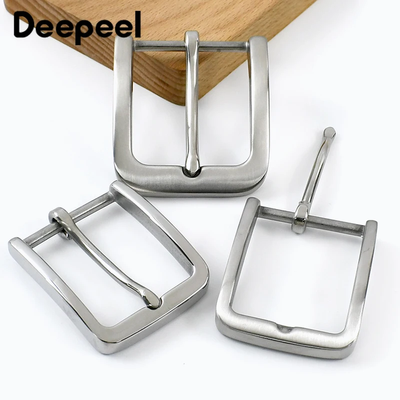 Deepeel 35/40mm Stainless Steel Belt Buckle for 33/38cm Leather Belts Men Jeans Pin Adjust Clasp Waistband Head DIY Accessories