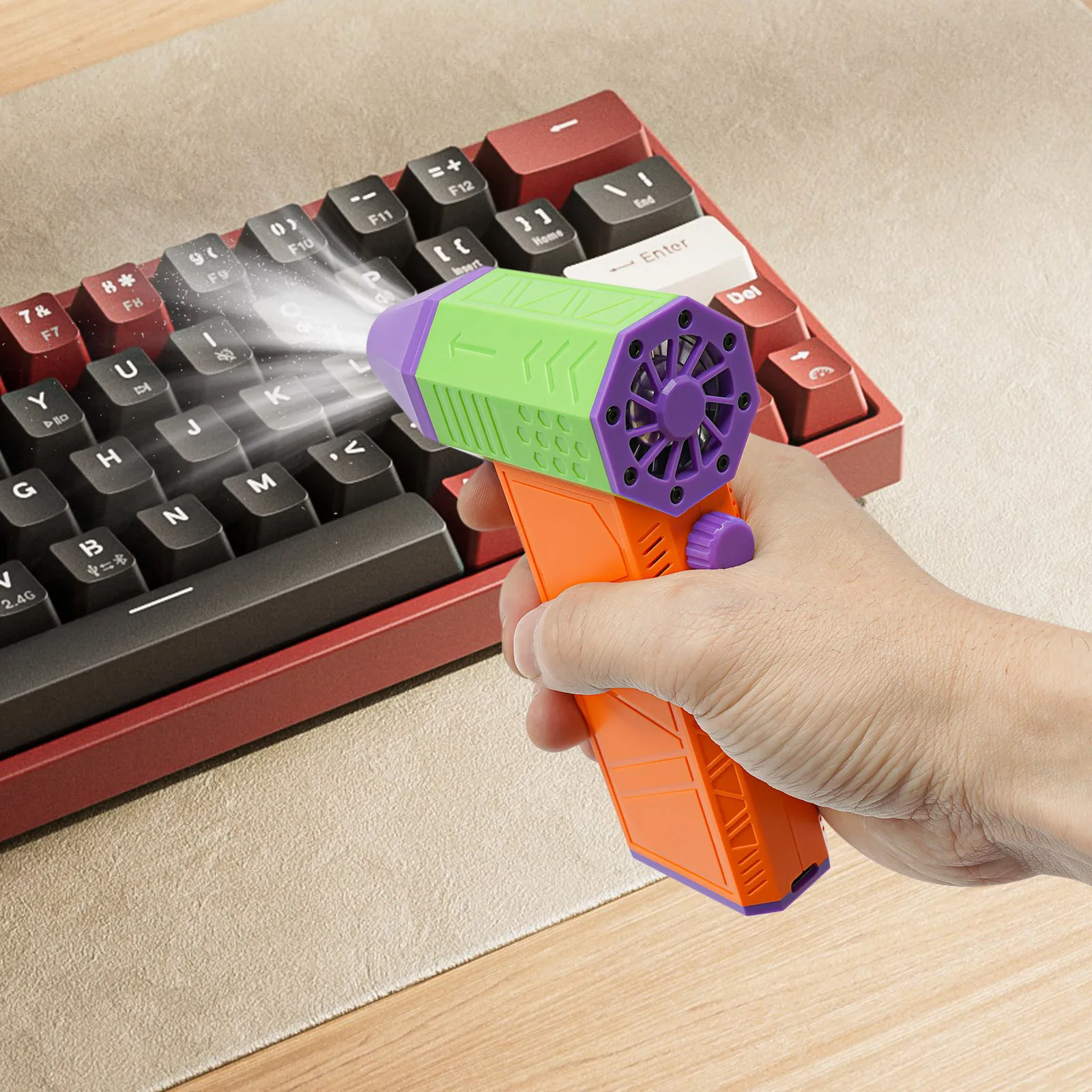 

Портативная беспроводная воздушная тряпка 130000 об/мин, 230 Вт, компьютерная тряпка для чистки электроники