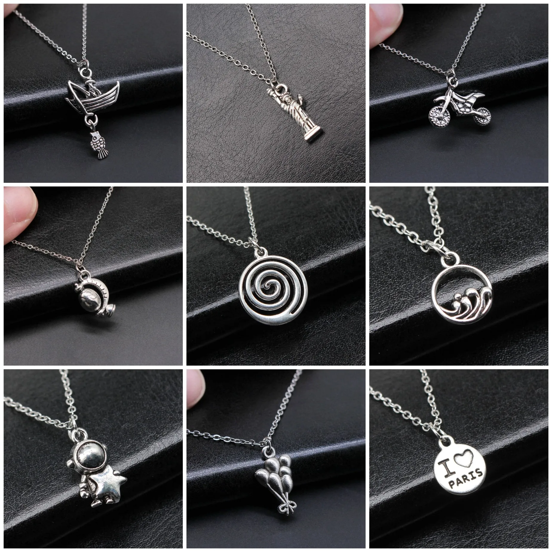 Boho Travel Outer Space Galaxy Wanderlust Necklaces 40cm Short Chain Charm Necklace For Women Boho Vintage Jewelry Gift