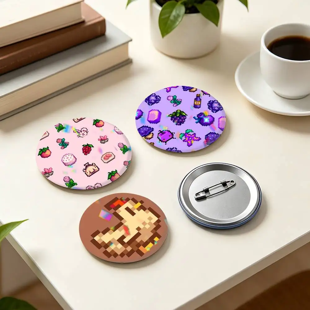 Farm simulation game Stardew Valley 25mm 32mm 44mm 58mm 75mm Brooches Badges Pins for Accessories Gift view 2