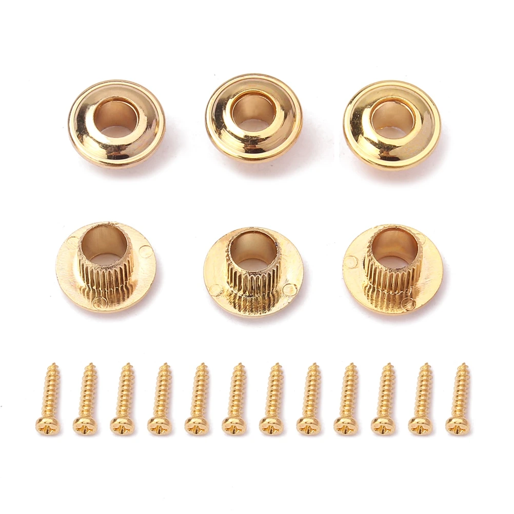 

6 pcs Gold Head Guitar Tuning Locking Guitar Tuners Pegs Machine Heads Acoustic Locking SemiClosed Metal Parts Replacement