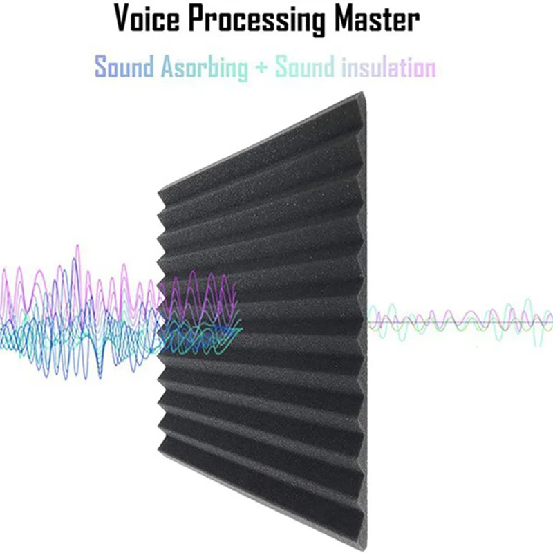 L71A 120 Pcs Acoustic Foam Board,Studio Wedge Tile,Acoustic Foam Soundproof Pyramid Studio Treatment Wall Panel 2.5X30x30cm