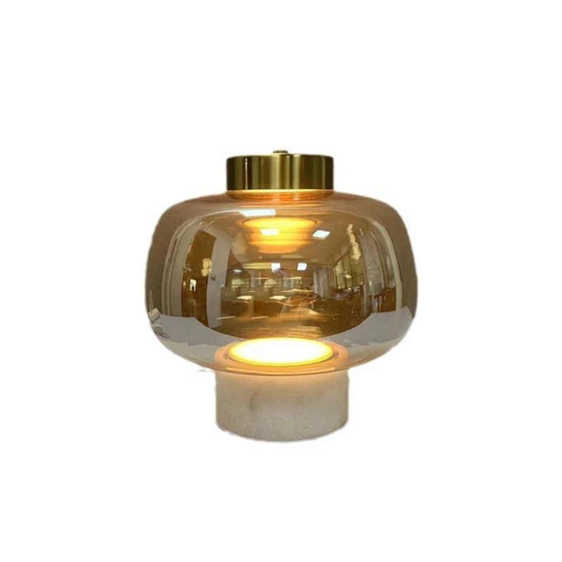 

Light luxury living room bedside hotel engineering bedroom lamp post-modern new Chinese designer marble desk lamp