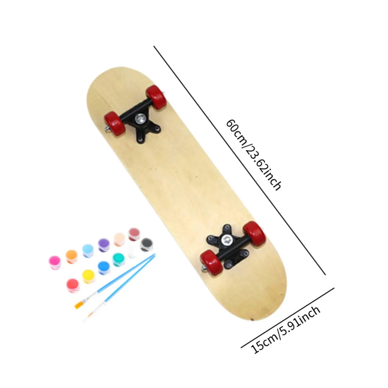 Children's Customizable Skateboard, DIY Wooden Deck for Young Riders