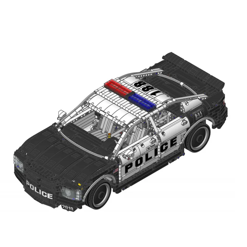 MOC-27336 cidade tráfego polícia carro montagem emenda bloco de construção modelo • 2855 peças blocos de construção crianças brinquedo aniversário presente