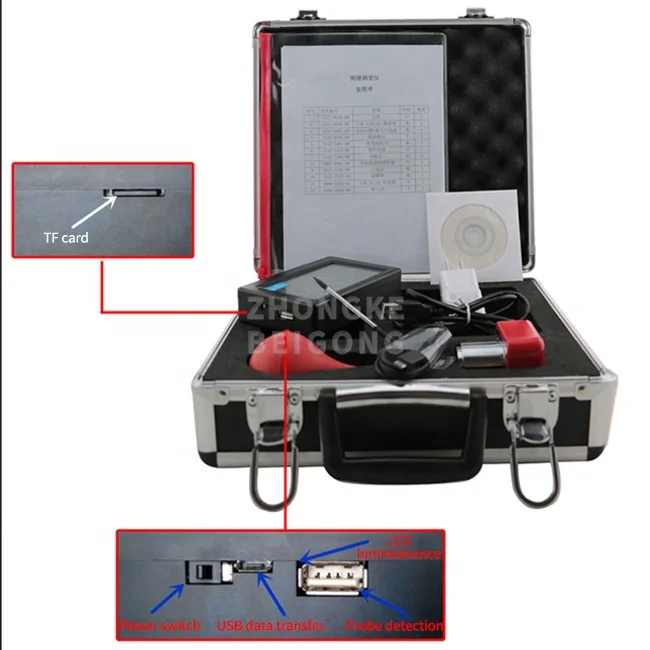 Concrete crack width measurement and monitoring tool detector Concrete wall crack width meter