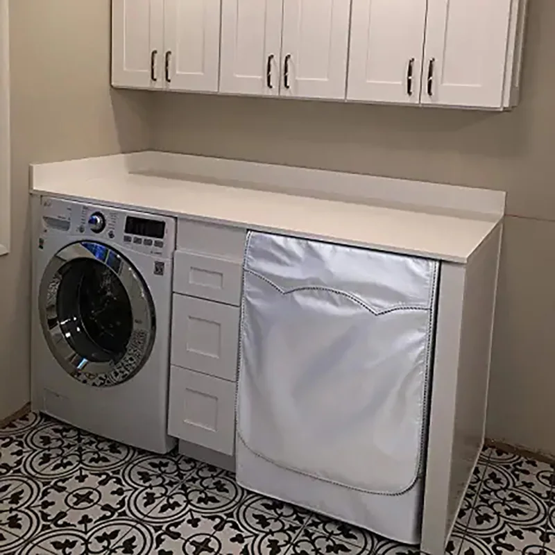 4 size washer-dryer cover Washing machine cover Polyester waterproof front load sunblock laundry silver coated dust cover