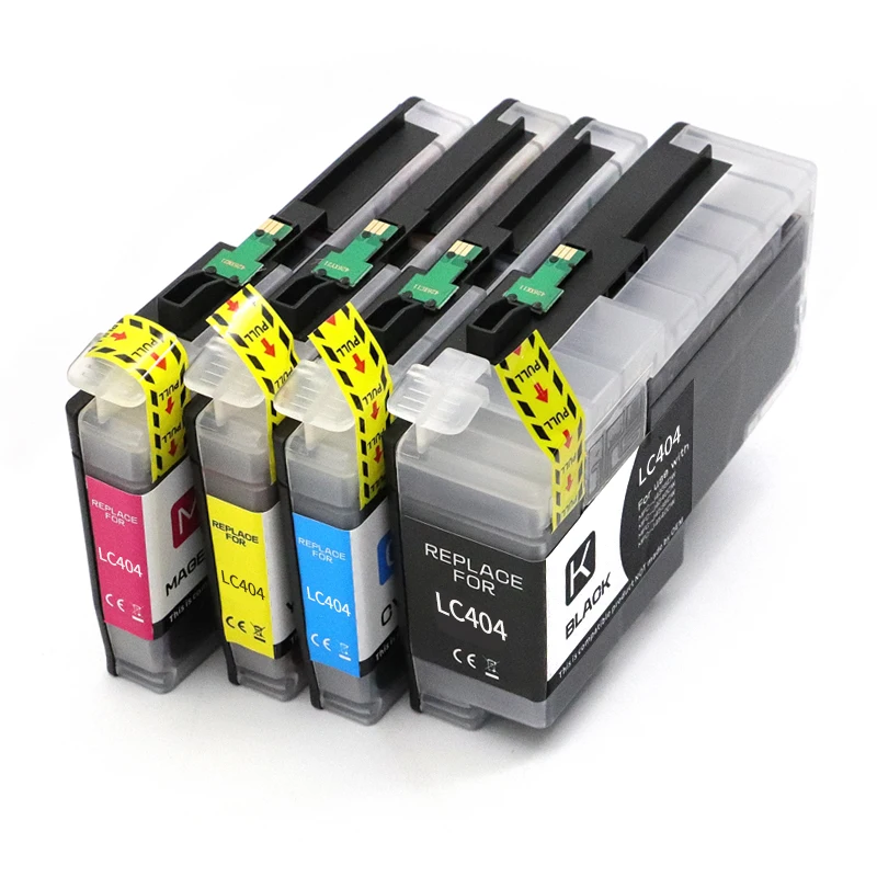 1 ~ 4 комплекта LC404 LC 404 LC404BK чернильный картридж, совместимый с принтером Brother MFC-J1205W MFC-J1215W, цветной чернильный картридж BK C M Y