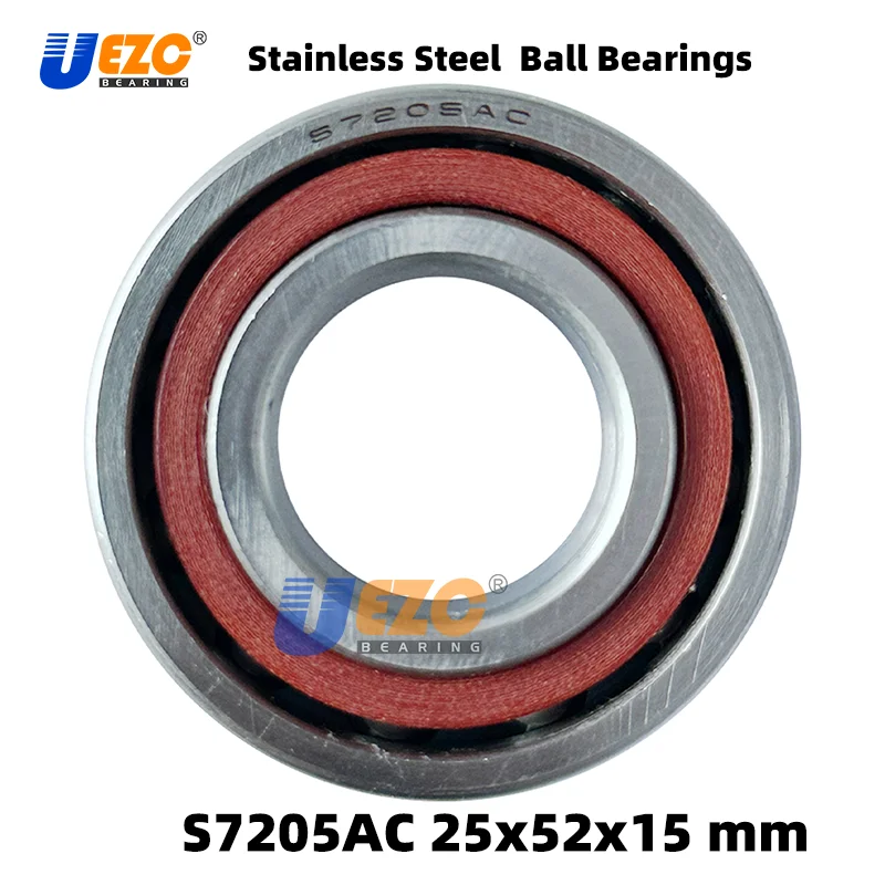 

S7205 AC stainless steel angular contact ball bearing S7205 25x52x15 mm