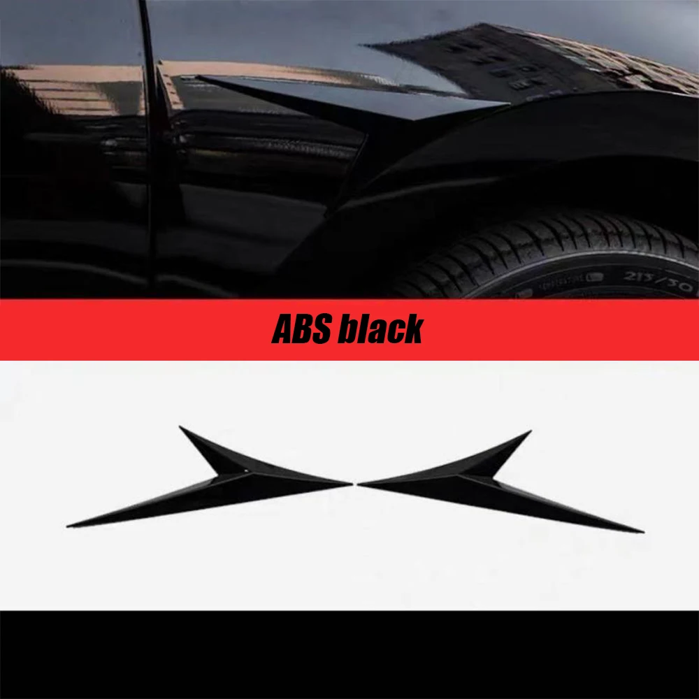 For MG GT MG 5 2022 2023 Carbon Black Car Side Wing Fender Door Emblem Badge Sticker Garnish Spoiler Trim ABS chrome Accessories