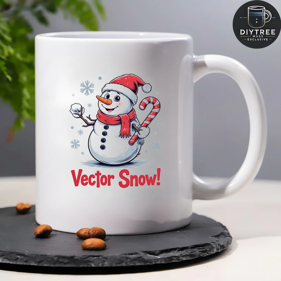 11oz Mug + Cartoon Snowman Cap + Kids Cup + Family Office Coffee Cup Christmas Gift Set
