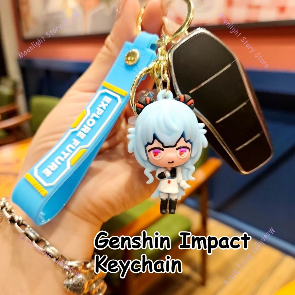 Genshin Impact Chibi брелок с рисунком Zhongli Tartaglia кулон подарок для фаната Коллекционные модные украшения декоративный рюкзак ключ