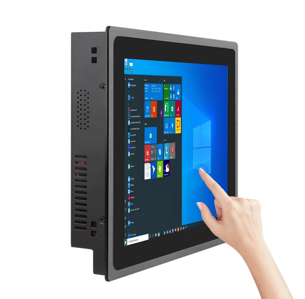 10,1 10,4 12,1-дюймовый промышленный емкостный сенсорный экран IP65 ПК I5/i7/i9 IP 65 Алюминий Встроенный все в одном ПК