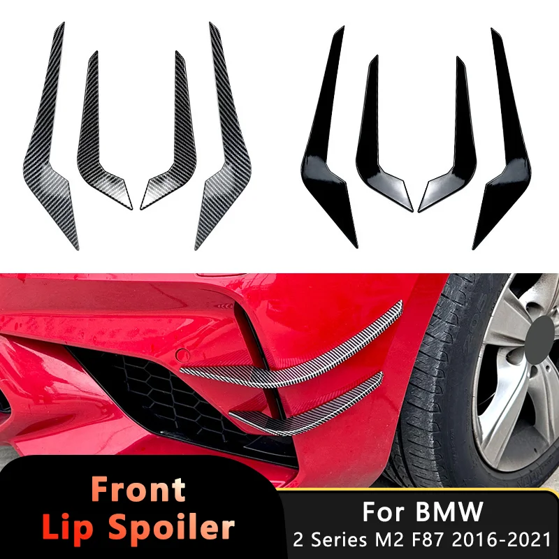 

For BMW 2 Series M2 F87 2016-2021 Coupe Car Front Bumper Side Air Vent Trims Fog Lamp Cap Wind Knife Spoiler M Sport Accessories