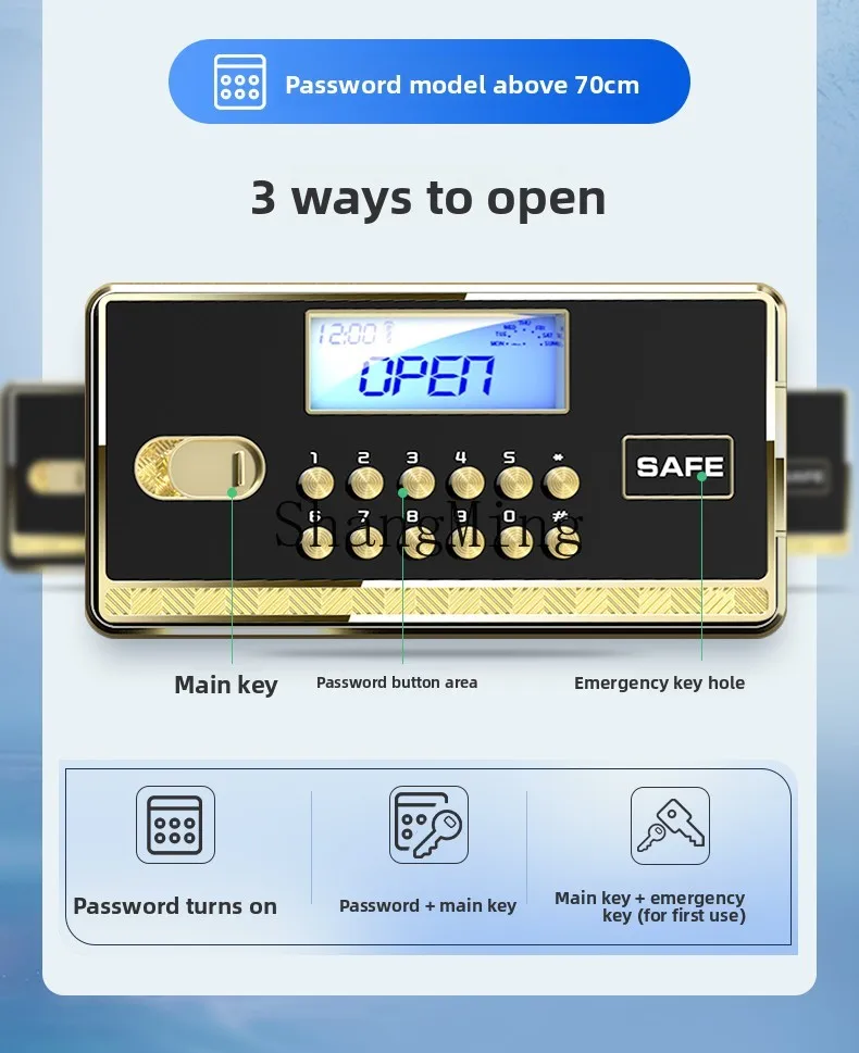 CL safe, household small fingerprint safe WiFi mobile phone intelligent control anti-theft office  bedside safe deposit box