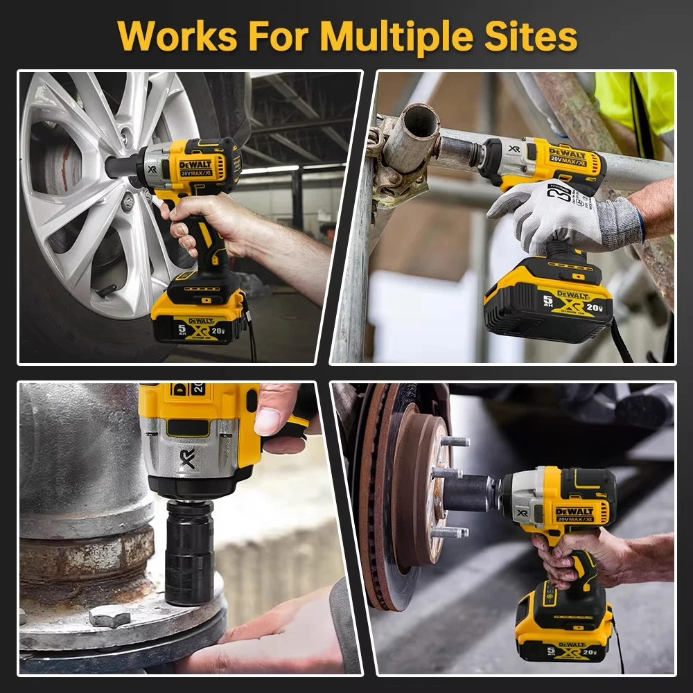 Dewalt DCF880 Brushless Impact Wrench High Torque Cordless Electric Wrench Tire Repair Tool 20V Rechargeable Power Tools