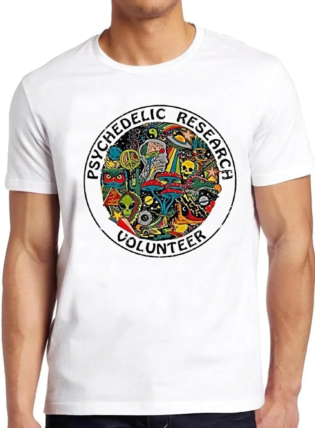 

loose T-Shirt Psychedelic Cool Research Sleeve Volunteer Cotton Terence Birthday McKenna Friends Magic Tee Mushroom Gift Shirts