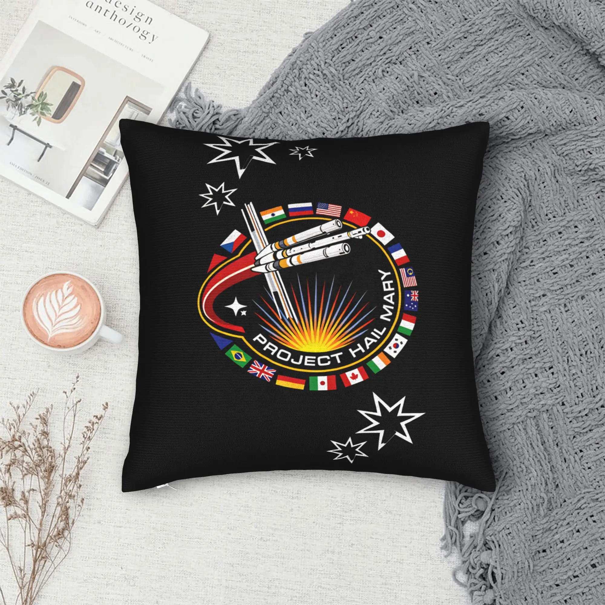 Pillow Case Project Hail Mary Soft  Pillow Cover For Living Room Bed Chair Vintage Pillowcases