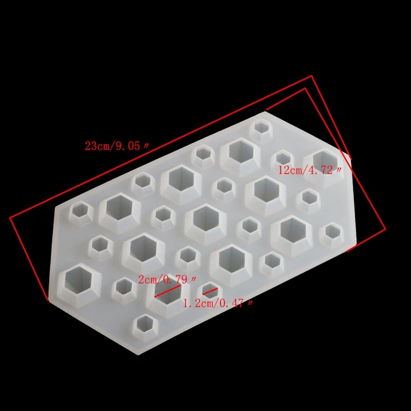 2021 nuovo 1 pz piramide diamanti mestiere fai da te trasparente piramide UV resina stampi combinati in Silicone liquido per fare gioielli