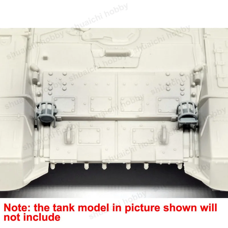 1Set 1/72 T-72B3M Modello di pista del serbatoio per MENG 72-007 Collegamenti in resina stampati in 3D integrati Fari in miniatura Accessori non colorati