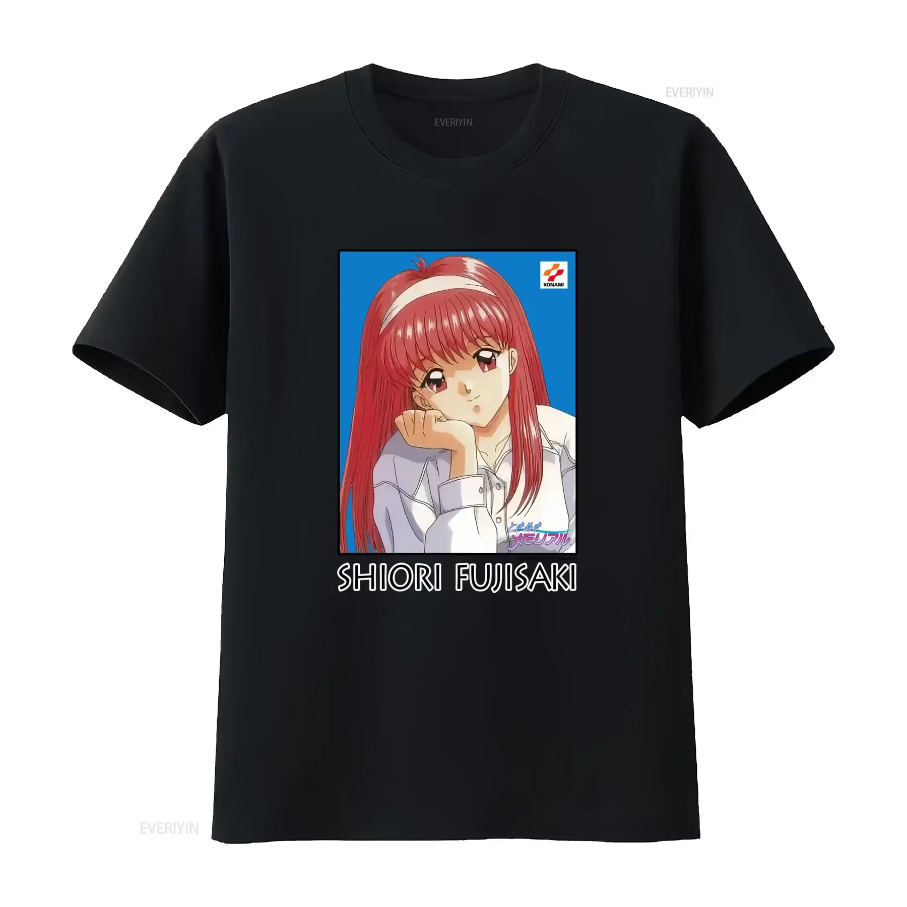 Camiseta Vintage Tokimeki Memorial de los 90, Videojuego Shiori Fujisaki, Rara Edición Promocional Konami VDO, Estampados Termoadhesivos, Lavado Vintage, Unisex