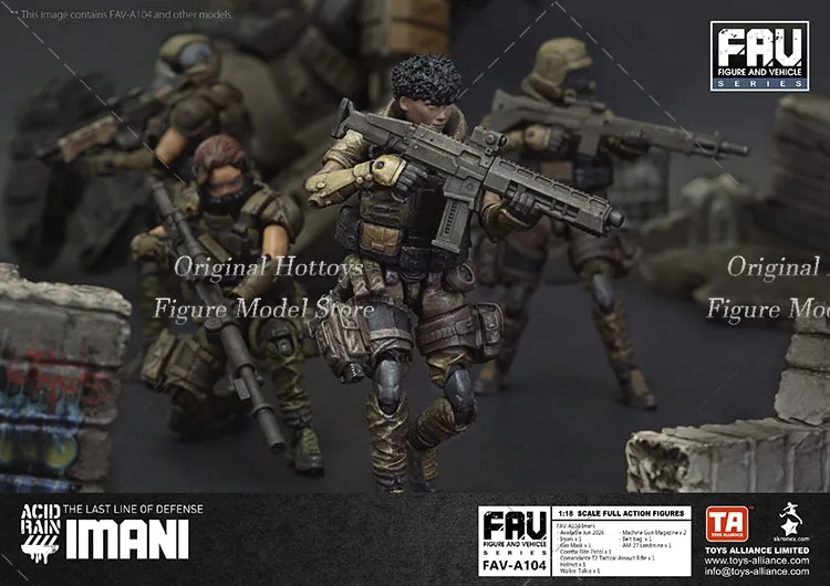 Acid Rain War 1/18 Scale Male Soldier FAV-A103 Sand Ankylo RV6s FAV-A104 Imani Full Set 3.75-inch Action Figure Model Toys