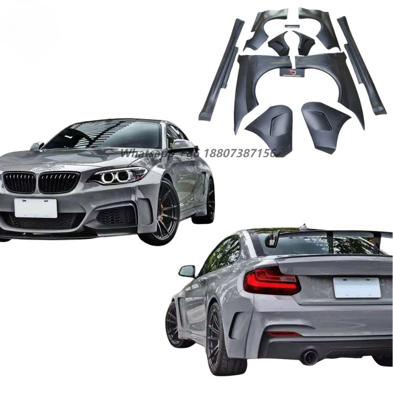 New High Quality Wholesale Price FRP MH Style Wide Body Kit with Fender Flares and Side Skirts for 2 Series F22/F23