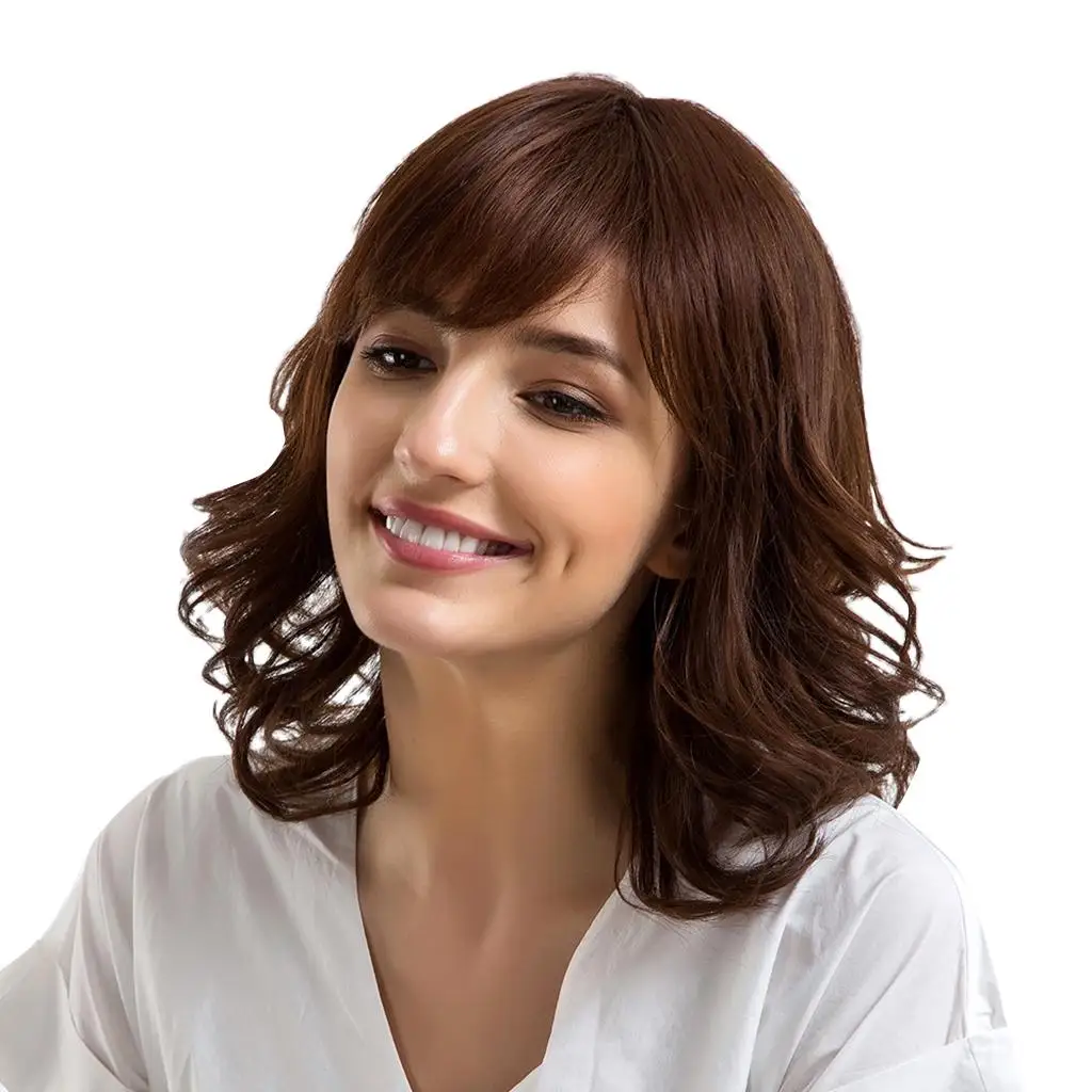 

Natural Wavy Loose Layered Wig Short Wigs for Women Human Hair