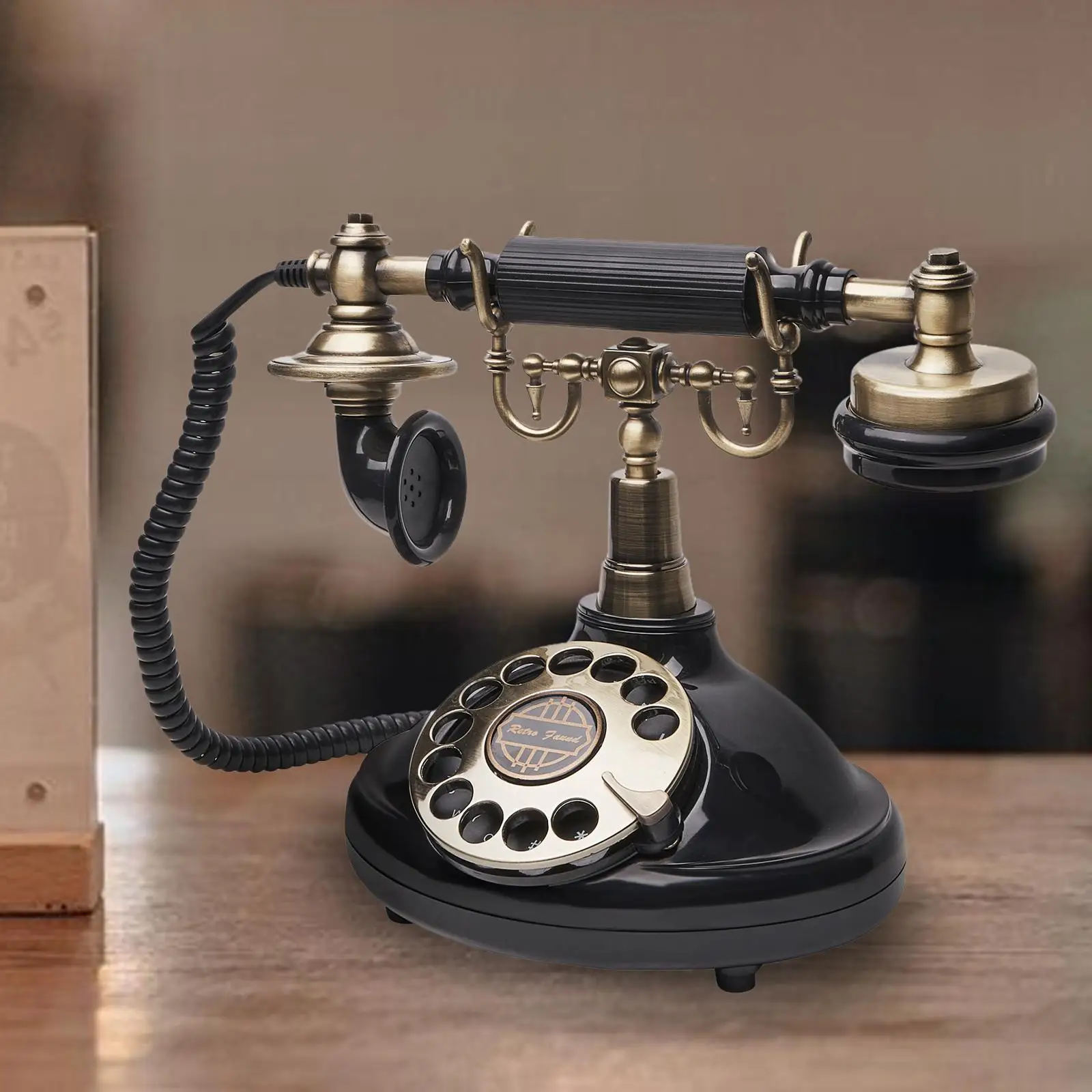 Audio Guest Book Wedding Phone Recorder Landline Phone Model desk Telephone Old Fashioned for Graduation Gathering Party Wedding