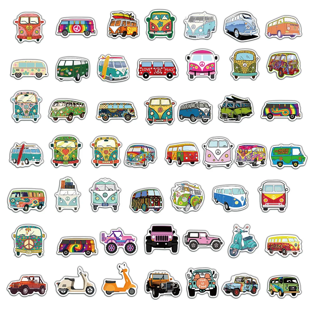 50PCS Creative Hip Hop Graffiti Stickers Decorative Laptop Diary Luggage DIY Waterproof Stickers