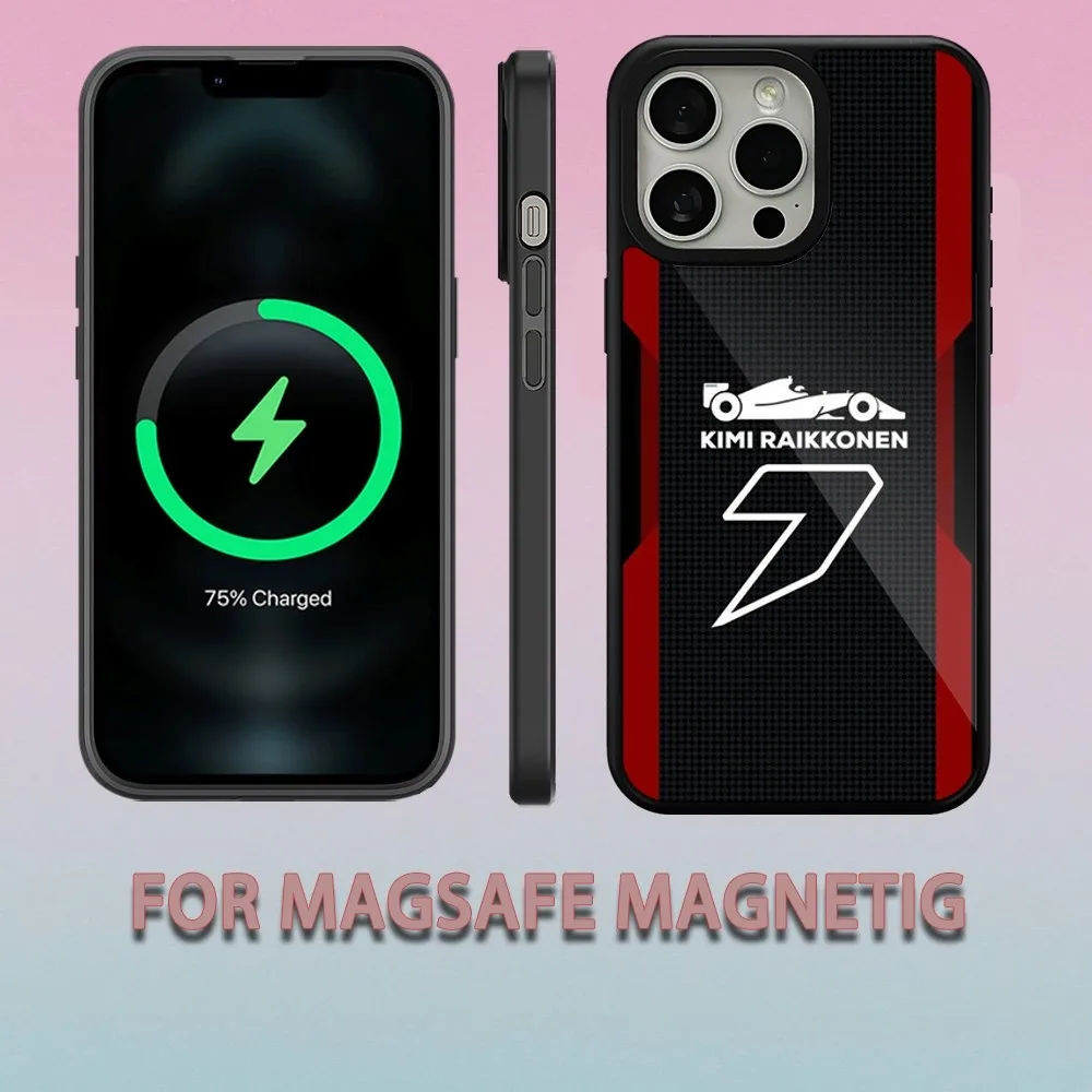 Kimi Raikkonen  Phone Case For iPhone 15 14 13 12 11 Pro Max Plus Magsafe Magnetic Wireless Charging Cover